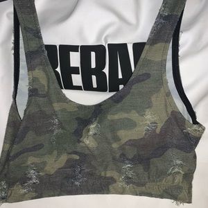 camo crop top